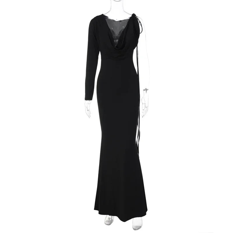 Maternity Dresses Fashionable and Sexy Pure Color One Shoulder Body con Maternity Dress for Photography and Parties